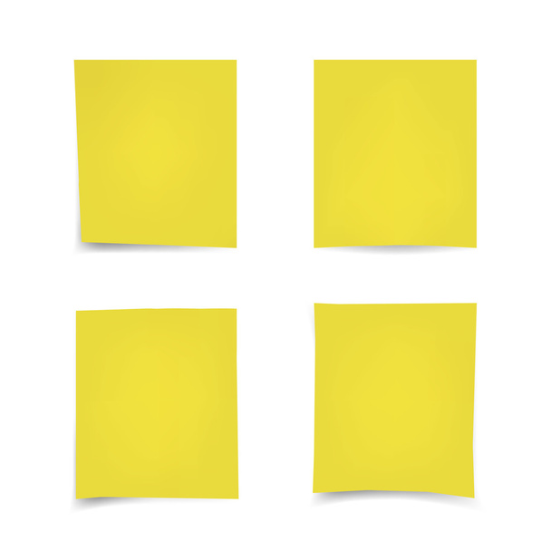 Διάφορες σημειώσεις κίτρινο ραβδί του φορέα - Διάνυσμα, εικόνα
