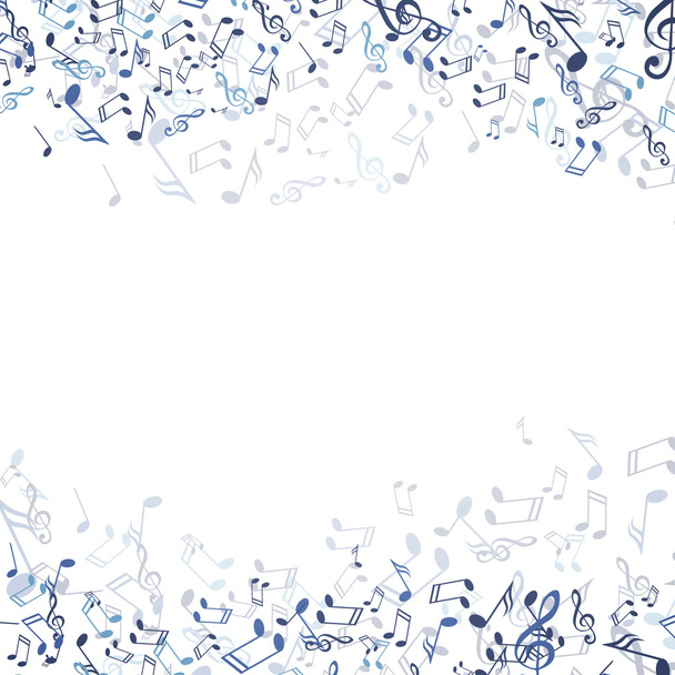 Vector Music Background with Notes - Vector, Image
