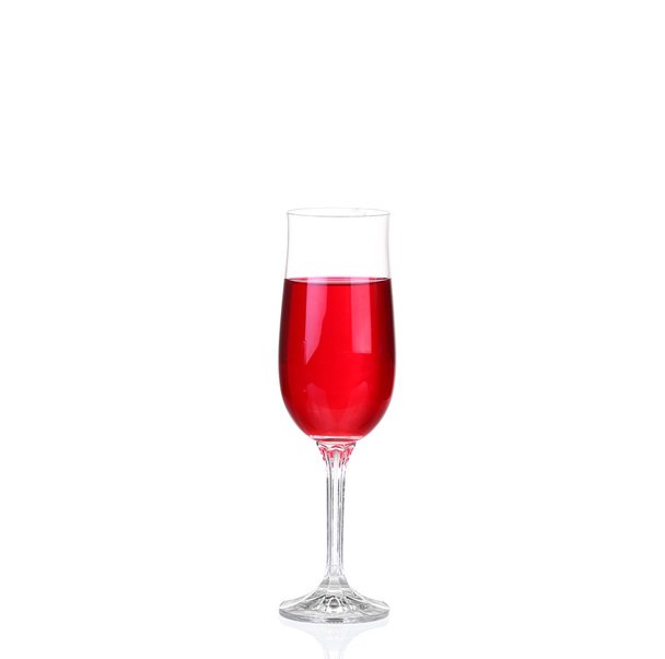 Red wine in a glass isolated on white background - realistic photo image - with clip path - Photo, image
