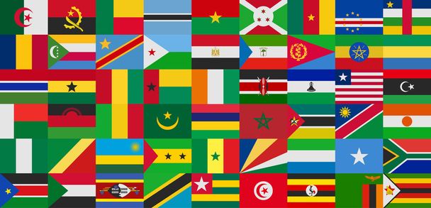 bandera de África estados vector conjunto
 - Vector, imagen