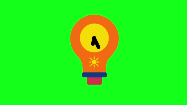Animation Idea Icon Lightbulb - Кадры, видео