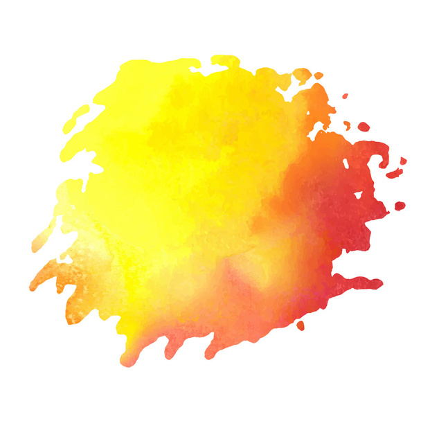 Colorful watercolor stain with aquarelle paint blotch - Вектор,изображение