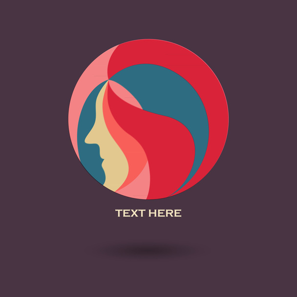 Abstract logo vector design template, Women icon. - Διάνυσμα, εικόνα