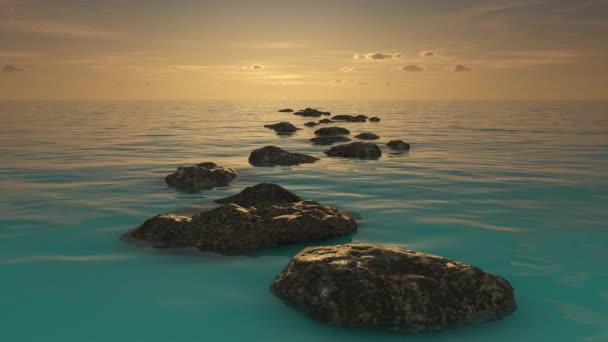 O símbolo do Zen é uma estrada de pedras no oceano interminável da religião. - Filmagem, Vídeo