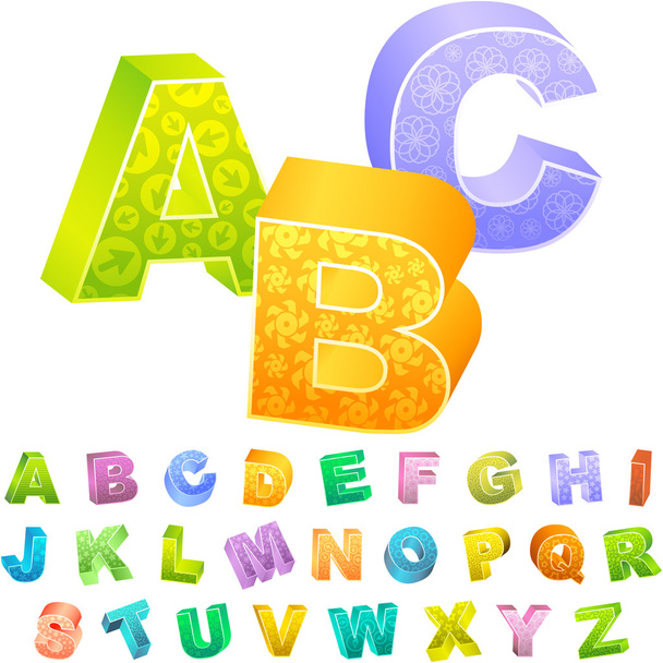 3d alphabet. Vector collection. - Вектор, зображення