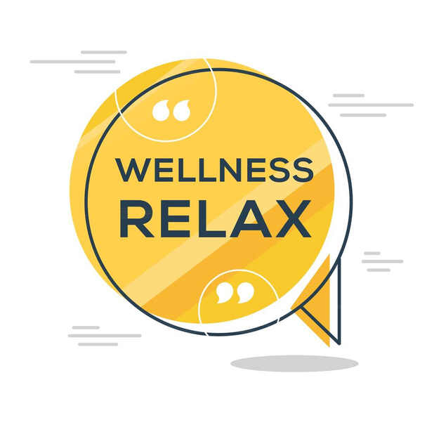 (Wellness relax) Creative Sign design ,vector illustration. - Vector, Image