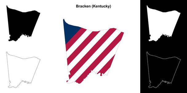 Bracken County (Kentucky) sada osnovních map - Vektor, obrázek