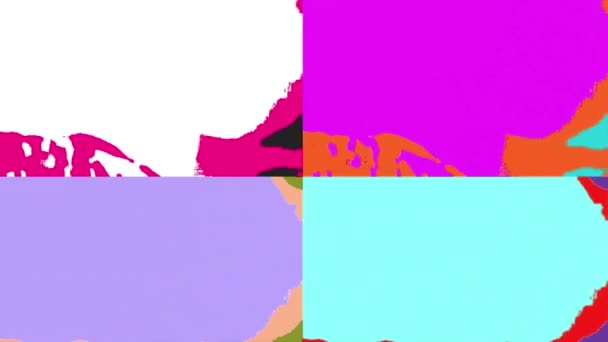 Esta obra muestra una serie de tonos vibrantes segmentados en cuatro cuadrantes - Imágenes, Vídeo