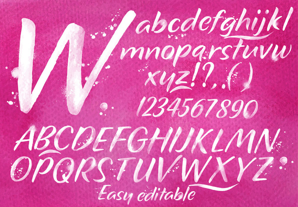 Modern alphabet pink background. - Vector, Image