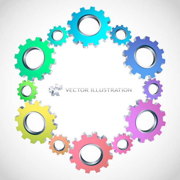 Vector gear background. Abstract illustration. - Wektor, obraz