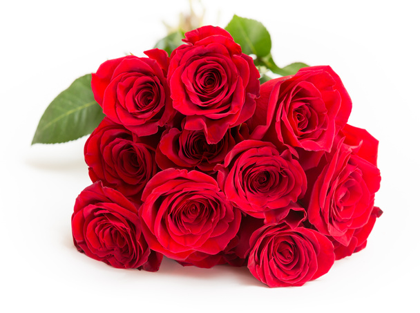Μπουκέτο με κόκκινα τριαντάφυλλα. - Φωτογραφία, εικόνα