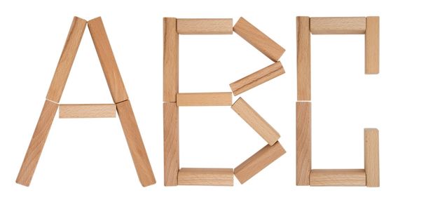 Wooden blocks - ABC - Photo, image