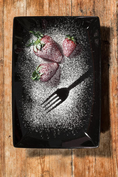 Strawberries with sugar - Valokuva, kuva