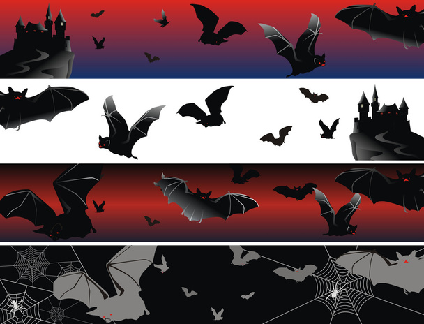 Четыре знамена летучих мышей
 - Вектор,изображение