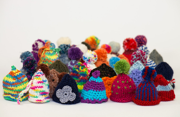 Knitted bobble caps - Photo, Image