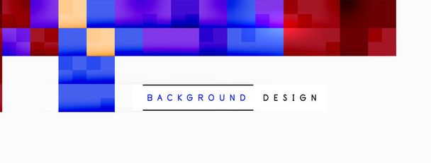 La colorazione di uno sfondo a quadretti rosso, blu e viola con bordo bianco crea un motivo vibrante con simmetria e linee parallele, simile a un logo blu elettrico racchiuso in un cerchio - Vettoriali, immagini