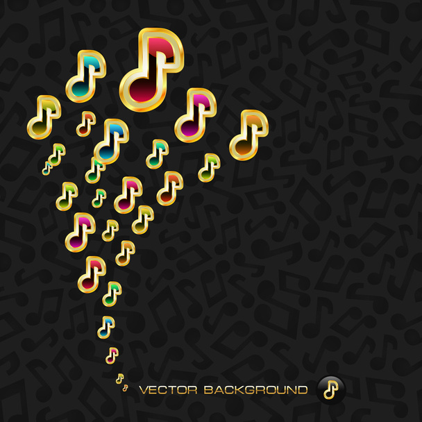 Vector abstract background with note mix. - Vektori, kuva
