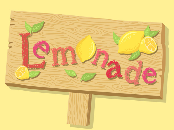 Lemonade Sign Board - Vector, Image