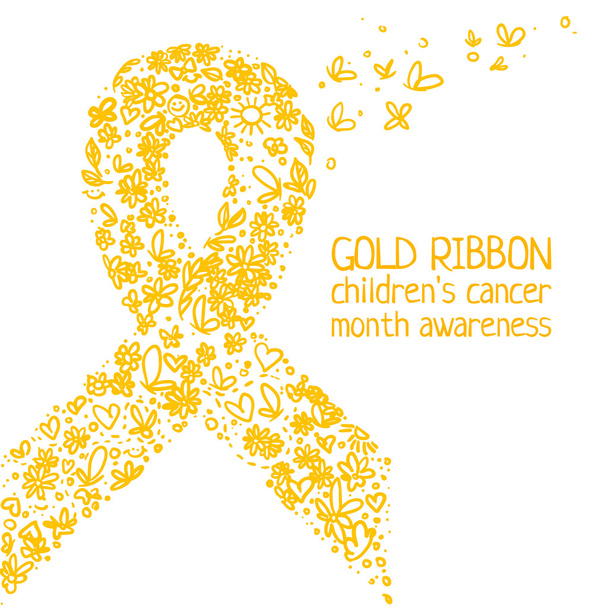 Children's cancer  symbol in Pencil style. - Vector, Image