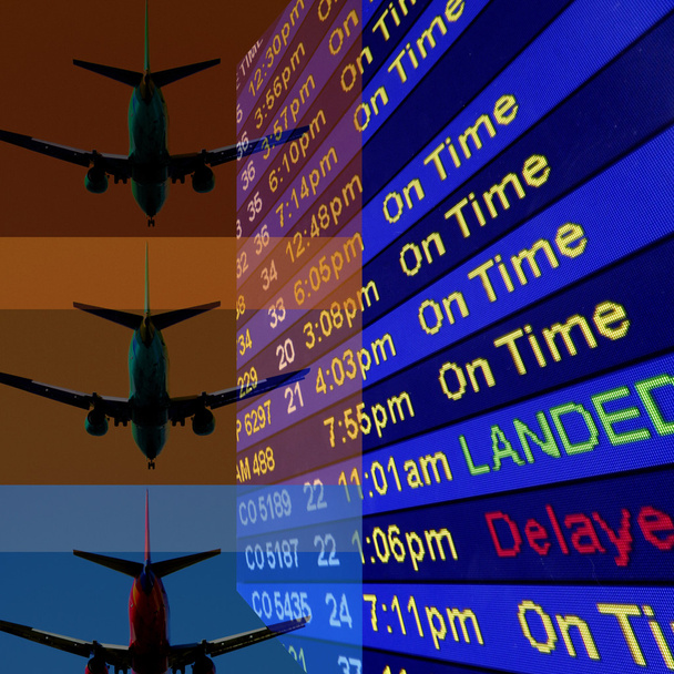 Arrival Times At An Airline Counter - Photo, Image