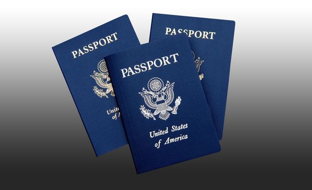 Üç Amerikan pasaportu - Fotoğraf, Görsel