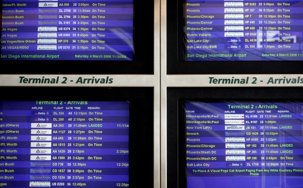 Οι ώρες άφιξης στο αεροδρόμιο - Φωτογραφία, εικόνα