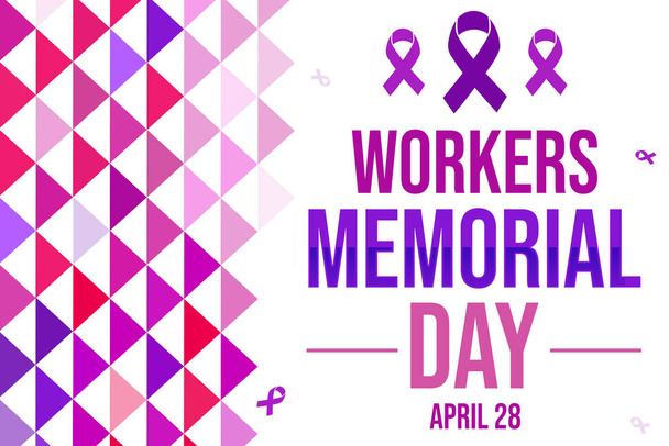 Conmemorando el Día de los Trabajadores en Memoria el 28 de abril de cada año para mostrar respeto, diseño de fondo. - Foto, imagen