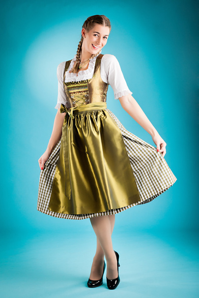 Woman in traditional clothes - dirndl - Foto, Imagem