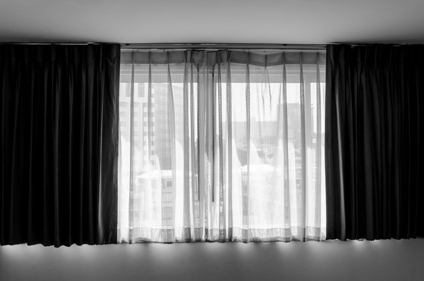 curtain with a copy-space in the middle - Photo, Image