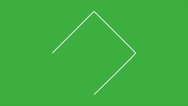 Línea de bucle de vídeo de animación en fondo de pantalla verde  - Metraje, vídeo