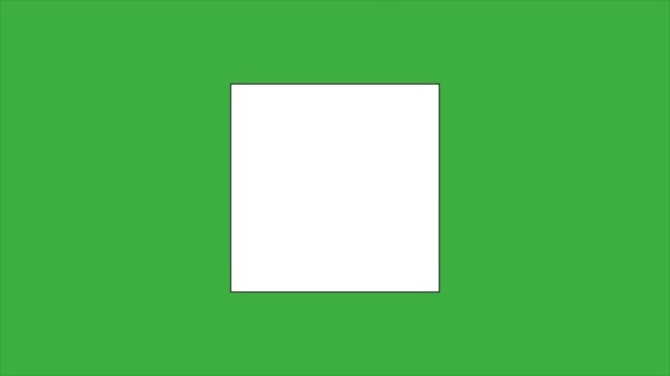 Κινούμενο βίντεο βρόχο τετράγωνο σε πράσινο φόντο οθόνη - Πλάνα, βίντεο
