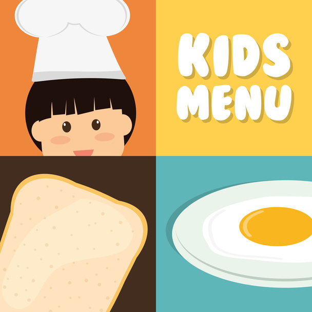 Kids menu design. - Vector, Image