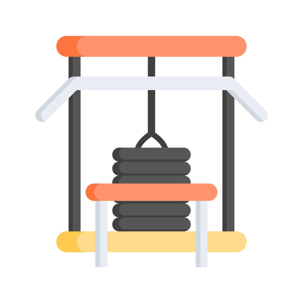 Vecteur de rack squat, icône d'équipement de fitness, machine d'entraînement de gymnase - Vecteur, image