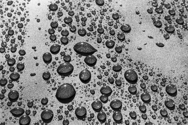 gouttes d'eau sur une surface rugueuse, fond de texture - Photo, image