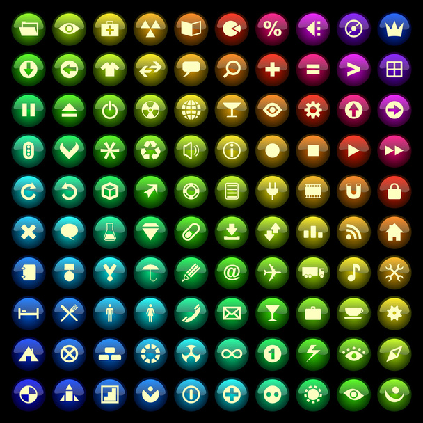 Great collection of web buttons - Vektor, obrázek