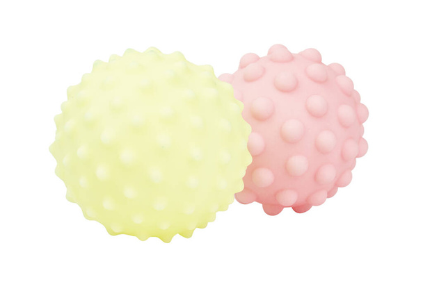 Fényes labda gumi játék kutyáknak. Háziállat-kiegészítők - Fotó, kép