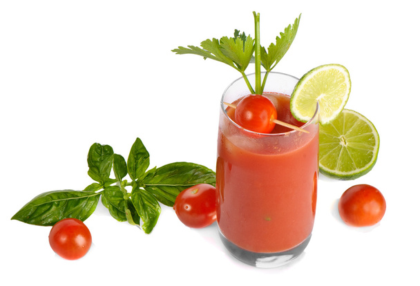 Bloody Mary isolated on white background - Foto, afbeelding