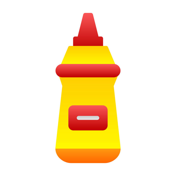 Vektor-Ikone einer Senfflasche  - Vektor, Bild