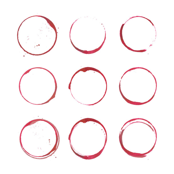 Wine stain circles - Vector, Image