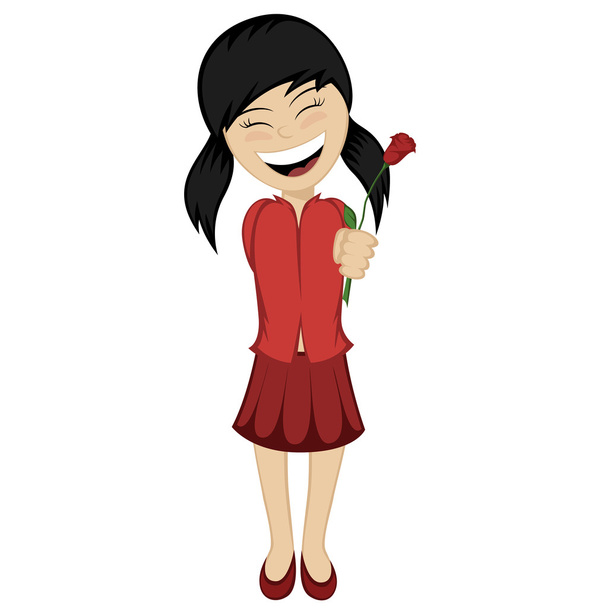 Girl with surprise - Vector, Image