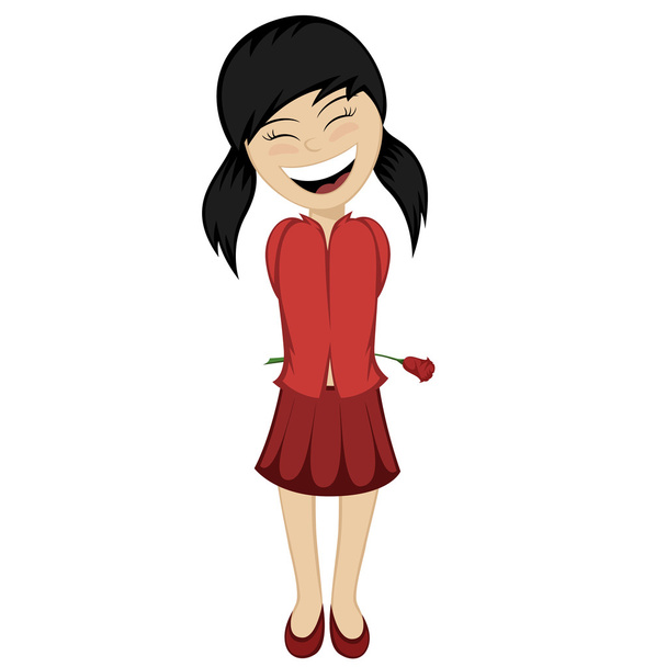 Girl with surprise - Vector, Image