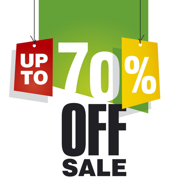 Продажа до 70 процентов скидки зеленый фон
 - Вектор,изображение