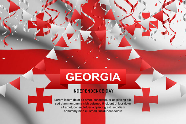 Pozadí Georgia Independence Day. Vektorová ilustrace. - Vektor, obrázek
