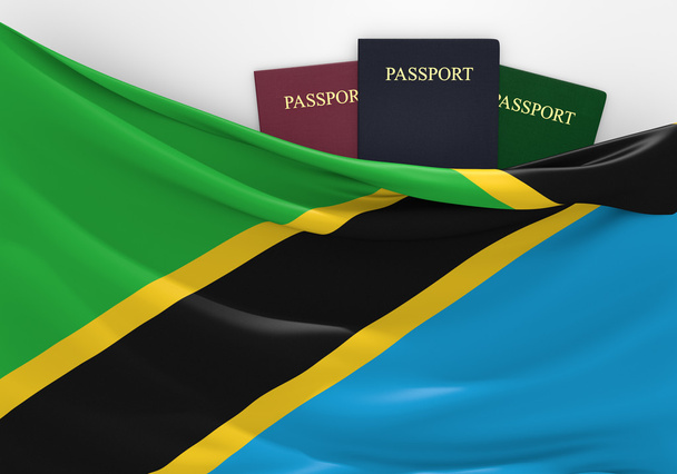 Utazás és turizmus, Tanzániában, a válogatott útlevelek - Fotó, kép
