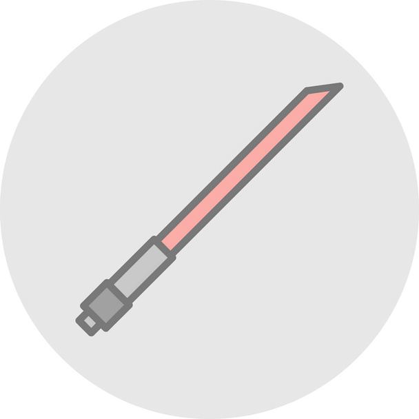 Işın kılıcı ağ ikonu vektör çizimi - Vektör, Görsel