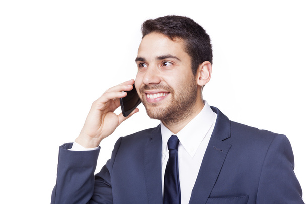 Smiling business man talking on the phone - Φωτογραφία, εικόνα