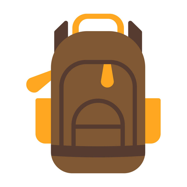icono de la mochila, ilustración vectorial diseño simple - Vector, Imagen