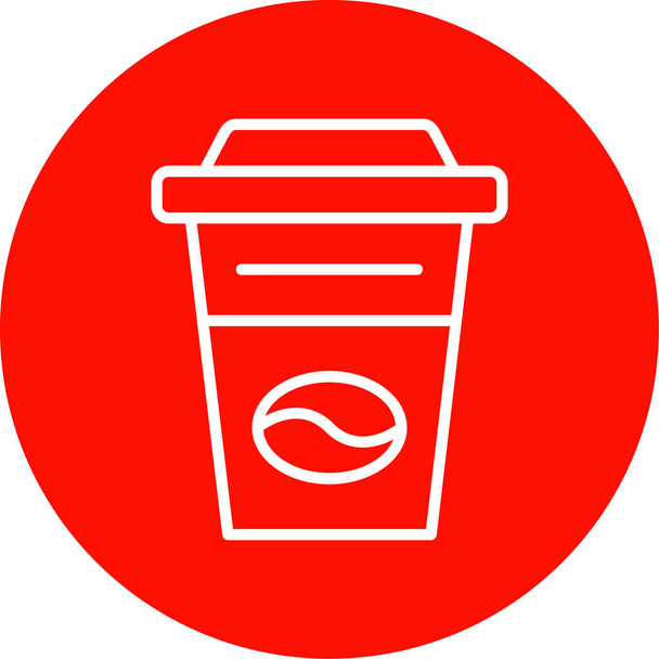 Una taza de café. icono web ilustración simple                 - Vector, imagen
