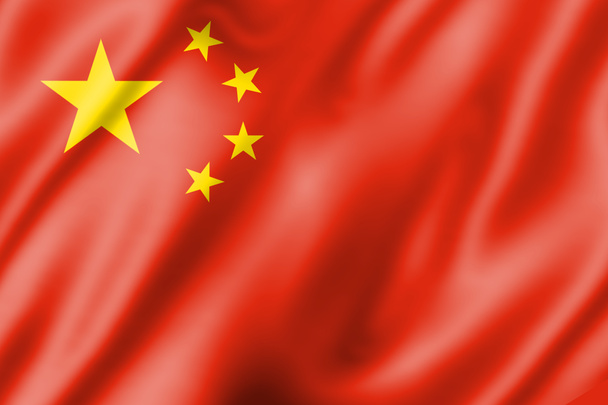 Çin dalgalanan bayrak - Fotoğraf, Görsel