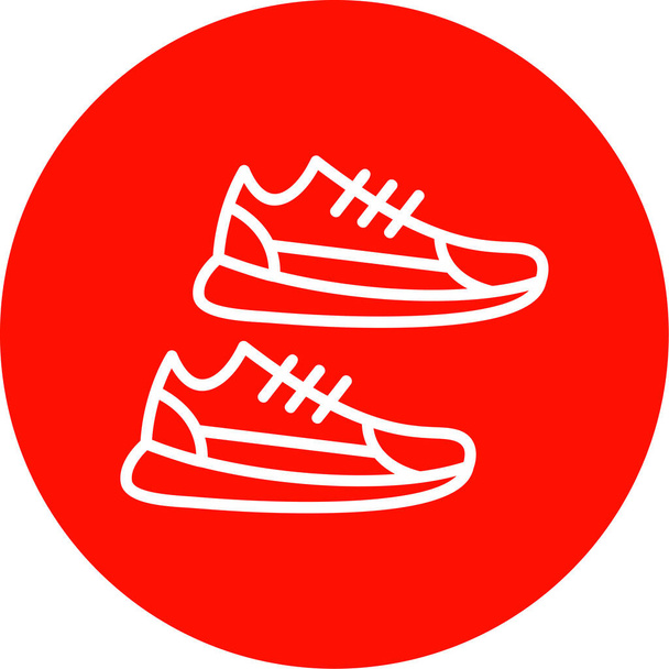 ilustración vectorial de zapatillas. diseño de icono plano de zapatos deportivos                   - Vector, Imagen